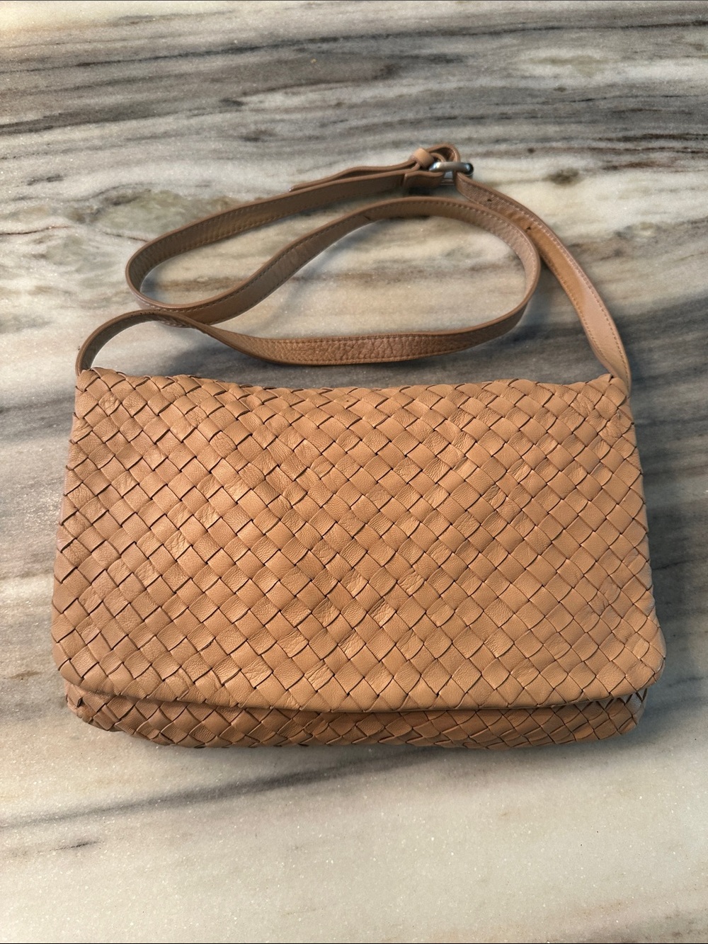 CHRISTOPHER KON WOVEN LEATHER CLUTCH / SHOULDER BAG